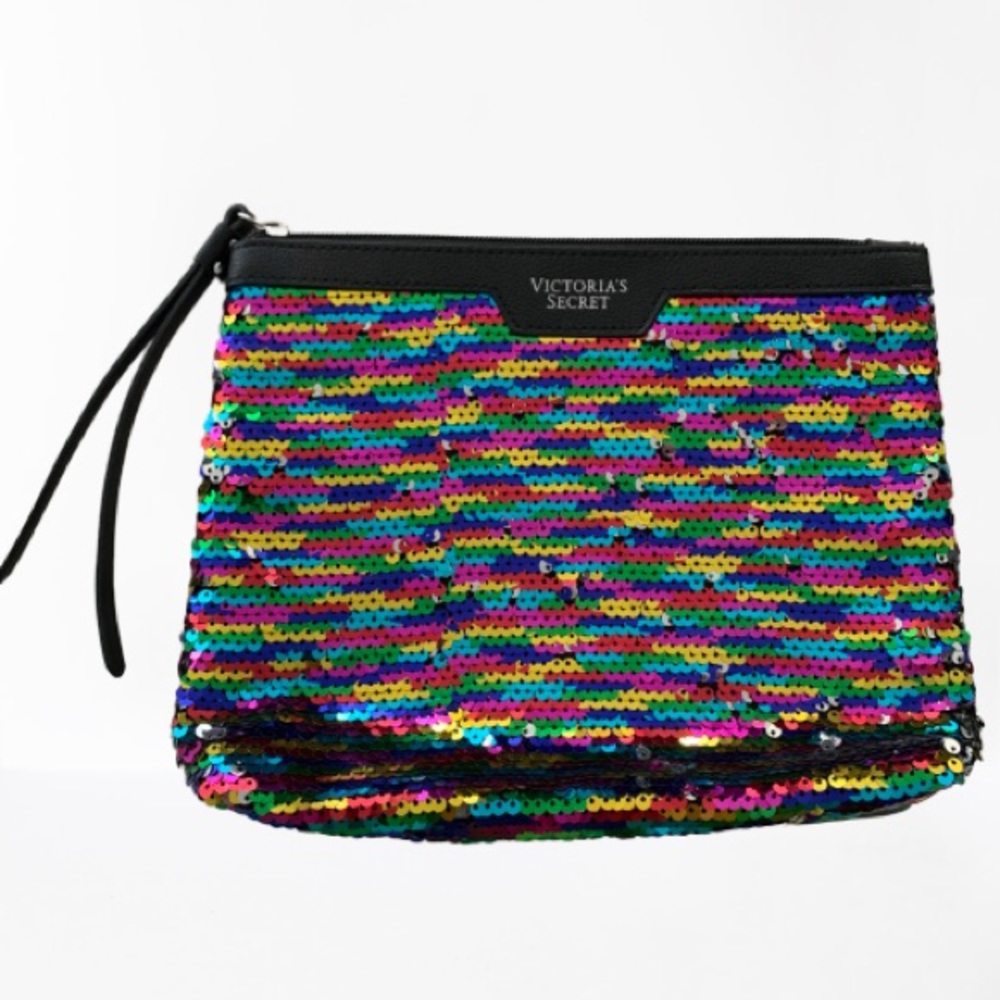 Victoria’s Secret Rainbow Sequin Wristlet / Clutch